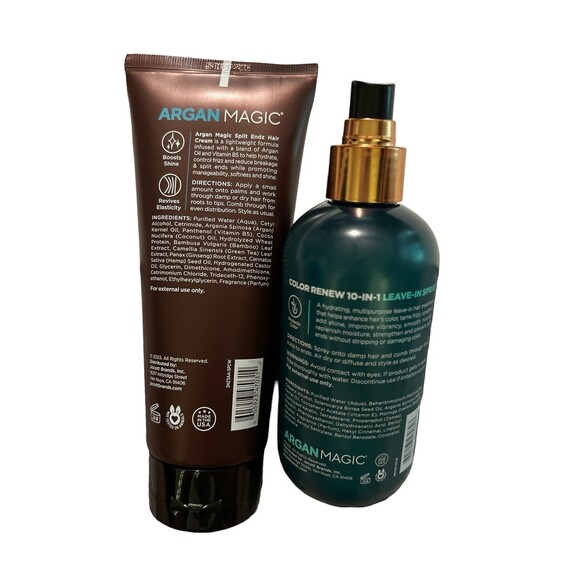 Argan Magic Hair Care Bundle Split Endz Hair Cream & Leave in Spray - Picture 2 of 2
